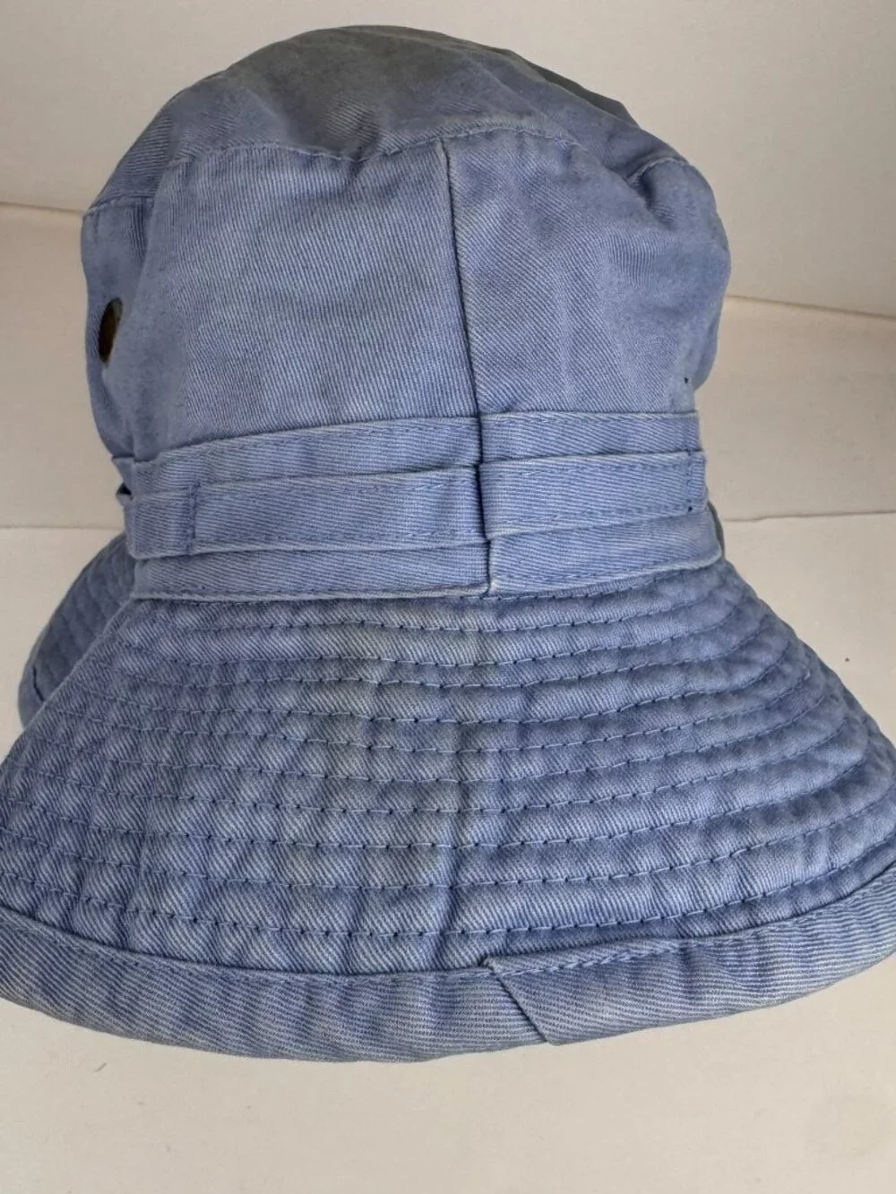 Vintage Tropical Trends DPC Reversible Sun Hat Bucket Cap Blue L Chin Strap